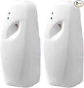 2 Pcs Automatic Air Freshener Dispenser,Wall-mounted Automatic Adjustable Fragrance Aerosol Sprayer for Bathroom, Hotel, Office and Public Area,White,Air Freshener Spray Refill not included