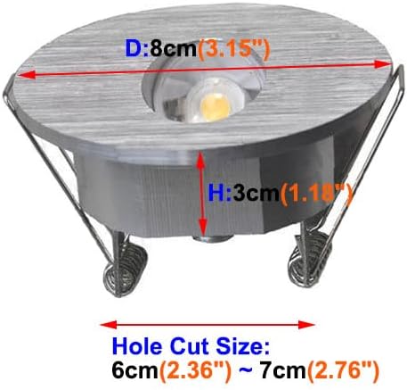 Dimmable 3W LED Steps Wall Light Aisle Wall Corner Lamp Fixture,Recessed Lighting Wall Lamps,Flush Mount Indoor Stairs Lights,Warm White 3000K
