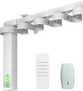Control4 Native Smart Motorized Curtain Track Kit, 4000mAh Battery Automatic Curtain Opener, Pre-assembled Electric Rail for S-Fold Ripple Fold, Remote Support (5 meters (196.8 inches))