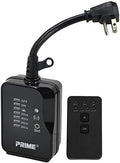 Prime Outdoor Electronic Timer with 2 Grounded Plugs and Remote Control