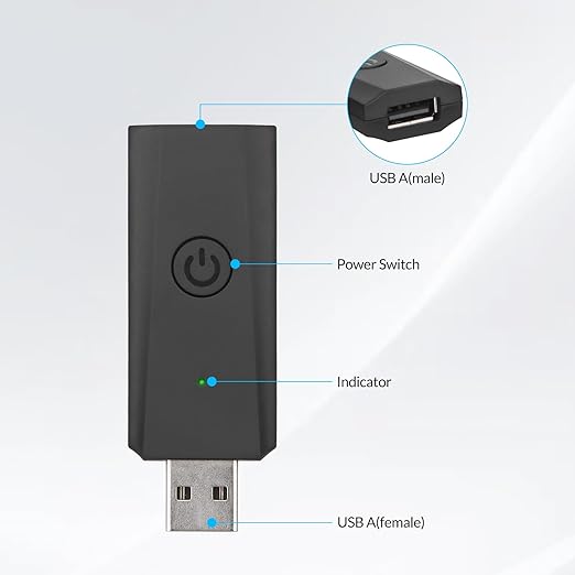 Wireless USB Power Switch,Smart Control for Type A USB Devices, Compatible with Alexa,Effortless Home Automation for Lamps, Fans, Chargers & More(5V, 2A)【1-Pack】