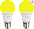 Taysing Dusk to Dawn Light Bulbs Auto On/Off 40 Watt Equivalent Smart Light Sensor LED Bulb Security Bulb Outdoor Night Light Bulb Garage Porch 5W 500lm E26 Amber Yellow 2 Pack