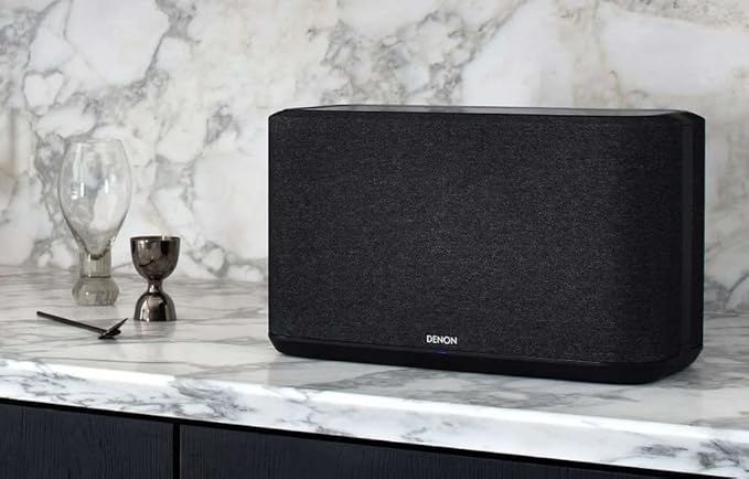 Denon Home 350 Home Stereo Wireless Speaker (Black), Bluetooth Wireless, 0.75" Tweeters, 6.5" Woofers, HEOS Built-in, AirPlay 2, Multi-Room Streaming, Simple Setup, Powerful Design