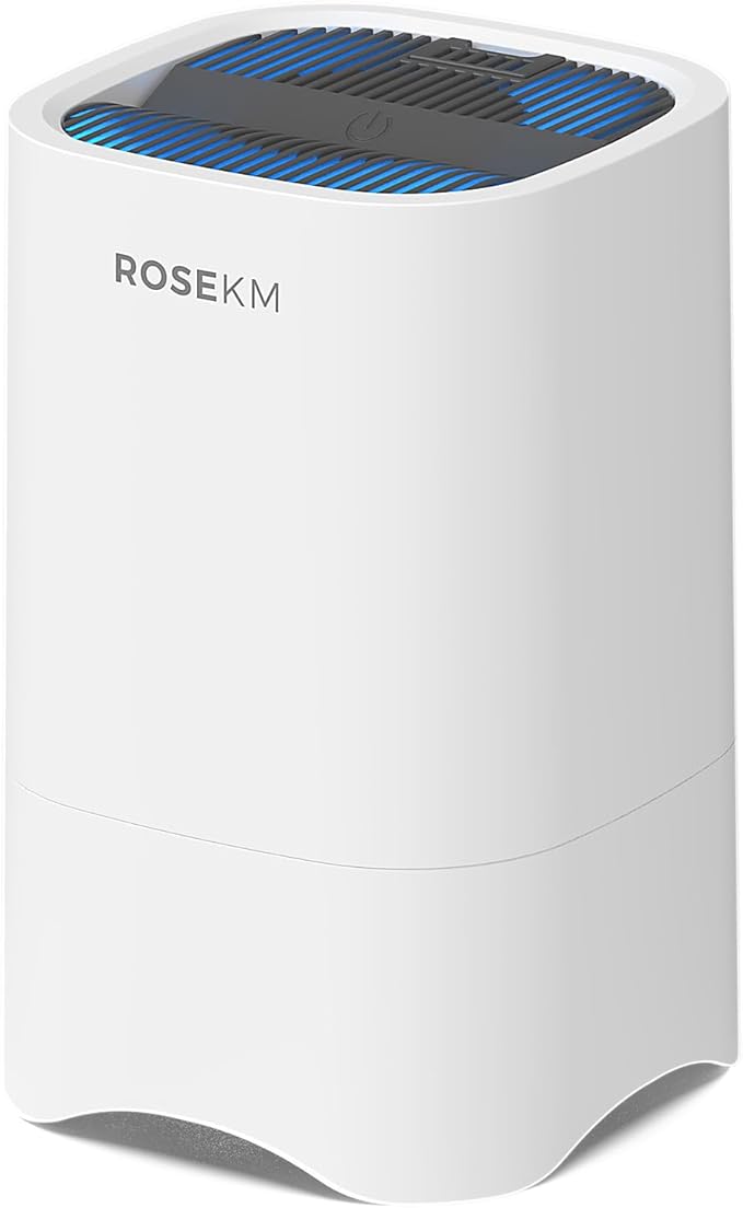 Small Air Purifiers for Home, Mini Air Purifier for Desktop, Bedroom, Office, Car, Room, Portable HEPA Air Purifier Air Cleaner for Smoke, Dust with Night Light