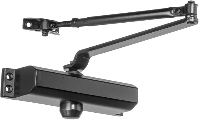 Dynasty Hardware Door Closer, Commercial Hydraulic Closer, Self-Closing, Spring Size 3, Surface Mount, Sprayed Duronotic Bronze, Series 3000