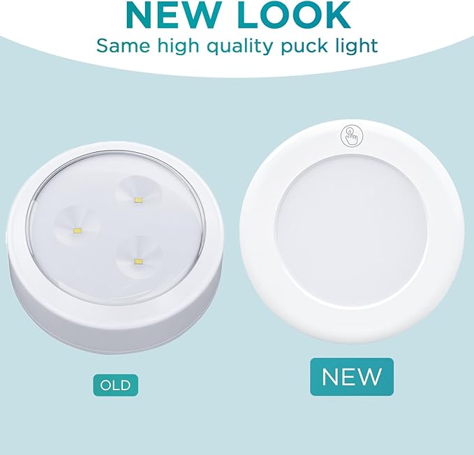 Brilliant Evolution Wireless LED Puck Light | Works with Remote Control | Under Cabinet, Closet Light | Battery Powered | Under Counter Lighting (Pack of 1)