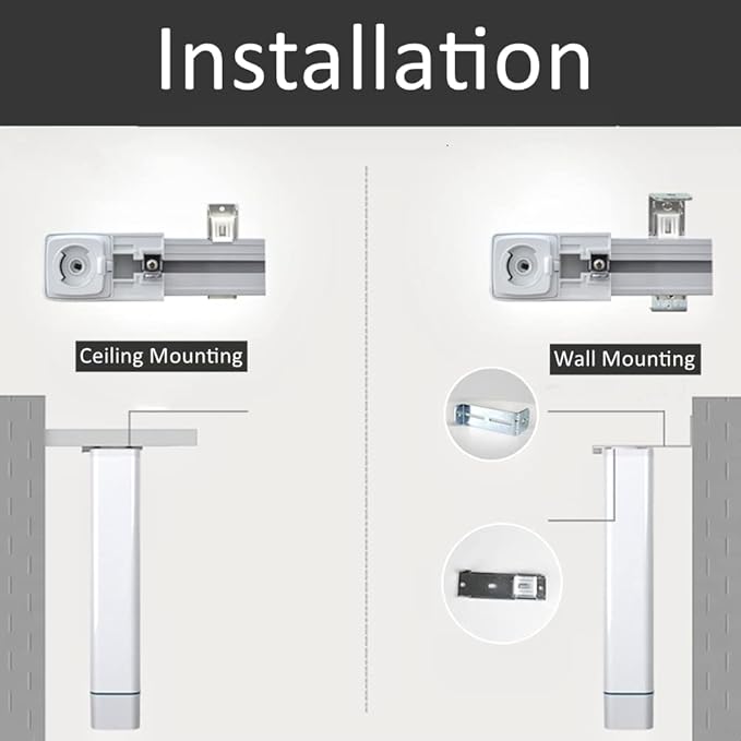 Smart Curtains System, Electric Curtain Track Works with Apple Homekit, Automatic Curtain Opener with Electric Curtain Tracks, Compatible with Alexa Google Home Apple Home (4.1M (161.4 inch))
