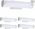 ASD LED 18" Vanity Wall Mount Light Fixture, Linear Bathroom Lighting Bar | 3CCT, Dimmable, Energy Star, ETL Listed | 20W 1500LM 3000-5000K 120V | Long Tube Bath Sconce Over Mirror | Nickel, 4 Pack