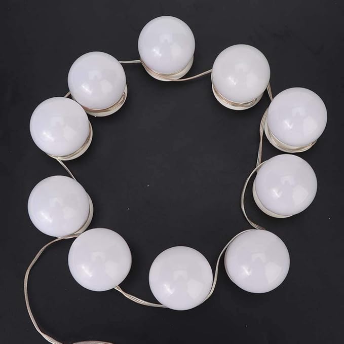 Cimenn Hollywood Makeup Vanity Mirror Bulb, 10Pcs USB LED 5 Color Temperature Light Bulb for Makeup Beauty Tabletop Vanity Mirror, Wall Mounted Lighting