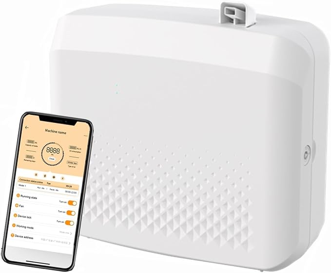 Scent Machine Bluetooth App for 5,500 Sq.ft Larger Rooms & HVAC System, Waterlss Cold-Air Scent Diffuser for Home, Hotels, Oil Diffuser with Lasting-Long Scent