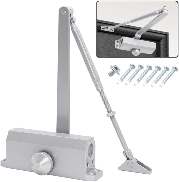 MARIE Adjustable Automatic Size 4 Spring Hydraulic Door Closer for Residential and Commercial Use