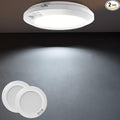 Battery Operated Motion Sensor Light Indoor, 6.3", 210LM, 6000K Cool White, Wireless Stick-on or Screw Mount for Ceiling/Wall, for Closet, Pantry, Shed and Cabinet, 2-Pack
