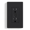 ELEGRP Smart in-Wall Outlet, 2.4GHz Wi-Fi Smart Receptacle Compatible with Alexa and Google Assistant, Tamper Resistant, 2 Individually Controlled Outlets, No Hub Required, UL Listed, Black, 1 Pack