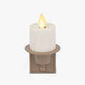 Luminara Flameless Candle Nightlight w/Dusk to Dawn Light Dark Auto Sensor, Timeless Taupe Wall Plug Indoor Night LED Light w/Real-Flame Effect Technology, Bathroom Bedroom Hallway, No Remote Needed