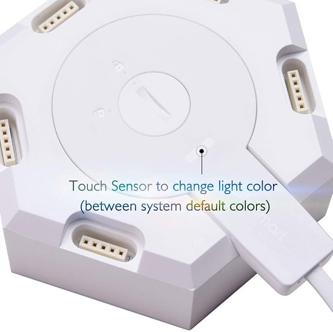 Yescom APP Control WiFi Hexagon LED Light Kit Music Sync Splicing Cololight Bar Decor Gifts Table Lamp 16 Million Colors Compatible with Alexa Google Home