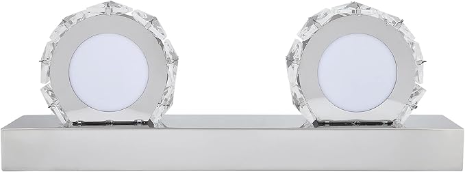 Waterproof LED Mirror Front Light, 16W, 4 Lights, 85-265V, Round Makeup Lights, White - IP65 Protection, Energy Saving, Bathroom and Dressing Room Use (2 Lights)