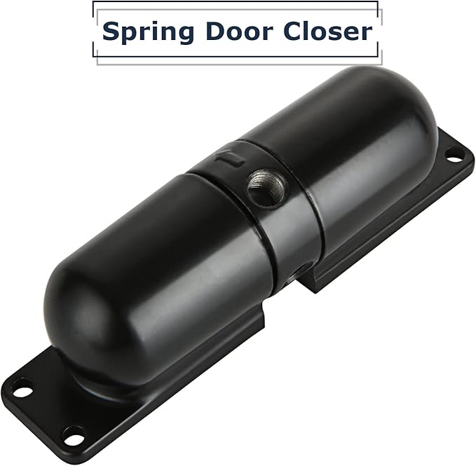 2 Pack Safety Spring Door Closers 4-1/4 inch Automatic Door Closer Residential, Auto Door Closer Adjustable Closing Door Hinge to Convert Hinged Doors to Self-Closing, Black