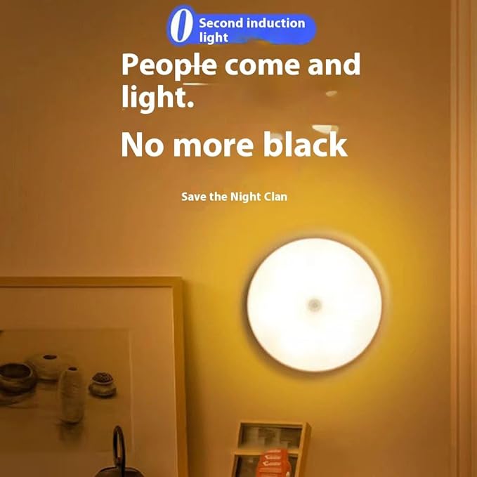 LED Motion Sensor Night Light, Wall Sconce for Living Room, Bedroom, Bathroom, Kitchen, Dining Room, Hallway