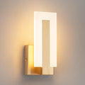 Modern LED Wall Sconces, Acrylic Gold Wall Lamp, 3000K Warm White Indoor Wall Light, Hardwired Wall Mount Lighting Fixture for Hallway, Bedroom, Study, Living Room