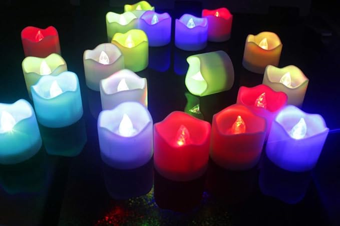 Topstone Color Changing LED Electronic Flameless Candles with Remote Control – 7 Auto-Rotating Colors, Battery Operated, 400+ Hours,Perfect for Home Decor, Halloween, Christmas, Wedding & Party