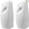 2pcs Automatic Air Freshener Spray Dispenser Commercial and Home Use Wall Mounted or Free Standing Adjustable Fragrance Aerosol Sprayer for Bathroom Hotel Office and Public Area (2pcs)