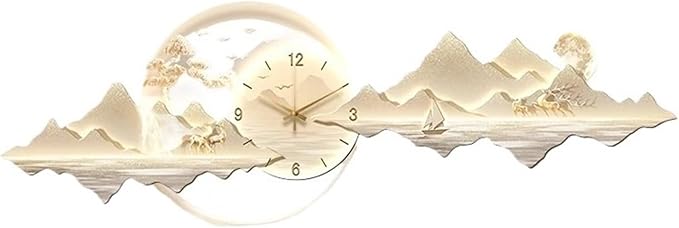 Light Luxury Clock Wall Aesthetic Creative Led Wall Watch Nordic Living Room Home Decoration(A,100x35cm)