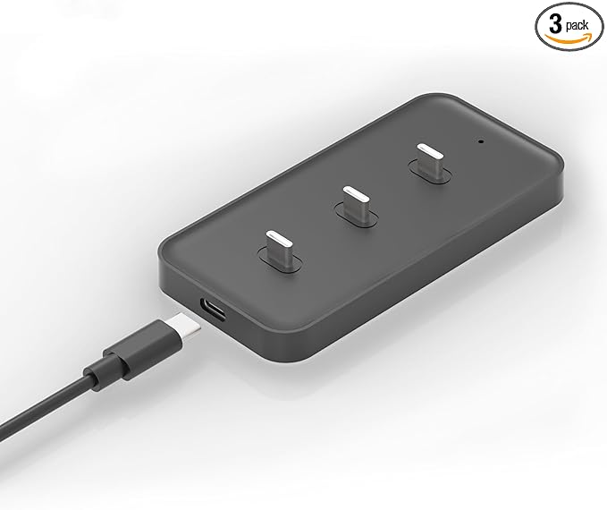 Black Motion Sensor Light Charging Station Multi-Device Charging Station Charging Three LED Lights at The Same Time Saves Time Space and More Convenient.