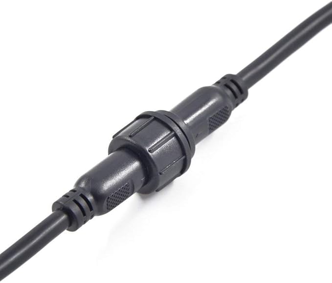 5Pairs 4pin Black Electrical Connector LED Connector for LED Lights 20cm Extension Cable 40cm/Pair 0.5mm² 22mm Nut