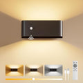 Motion Sensor Wall Sconce Indoor with Remote Control 3 Colors Wireless Wall Light LED Wall Sconces Rechargeable 8000mAh Battery Operateded Wall Lamps Brightness Adjustable for Bedroom