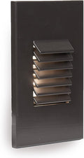 WAC Landscape Lighting, LEDme 120V LED Vertical Louvered Indoor and Outdoor Step and Wall Light 3000K Built-in LED in Bronze