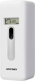 Automatic LCD Air Freshener Dispenser Wall Mount or Free Standing, Programmable Spray for Bathroom Home Office Hotel Commercial Use, Compatible with Glade Refills, White