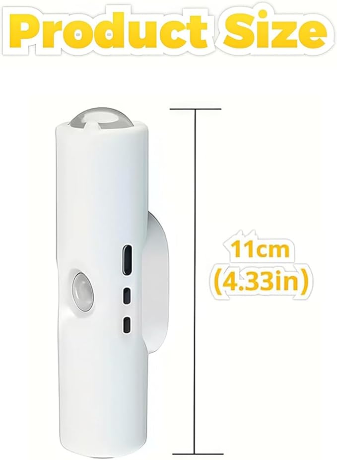 Smart Rechargeable LED Night Light, RGB Gradient Ambient Lighting is Dimmable, and The Magnetic/Stick-on Design for Bedroom, Stairs, Hallway, Entryway (6PC RGB 7-Color)