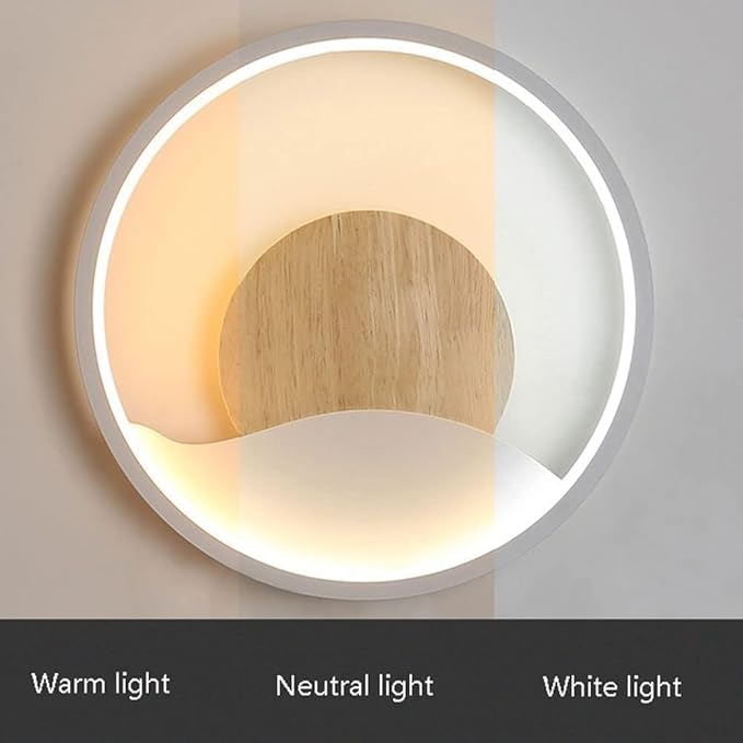 Nordic Modern Minimalist LED Bedroom Wall Decoration Creative Background Living Room Corridor lamp(Gray)