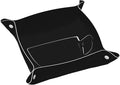 Minimal Coffee Cup Silhouette Valet Tray Leather Portable Tray Desktop Storage Organizer Bedside for Men Women Jewelry Keys Coin Candy Sundries