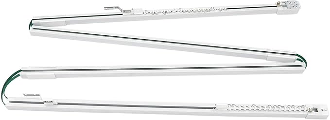 Smart Curtains System, Electric Curtain Track with 4 Slide Rails(38in Per) Motor & Timing Function, Voice App Remote Control Electric Curtain Rod Track for Bedroom, Living Room, Study Etc
