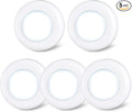 STAR-SPANGLED Push Tap Light, 2.8” Mini Night Touch LED Puck Lamp, Portable Under Cabinet Lighting AAA Battery Operated Powered, DIY Stick On Lights for Closet, Counter, Kitchen, Cool White, 5 Pack
