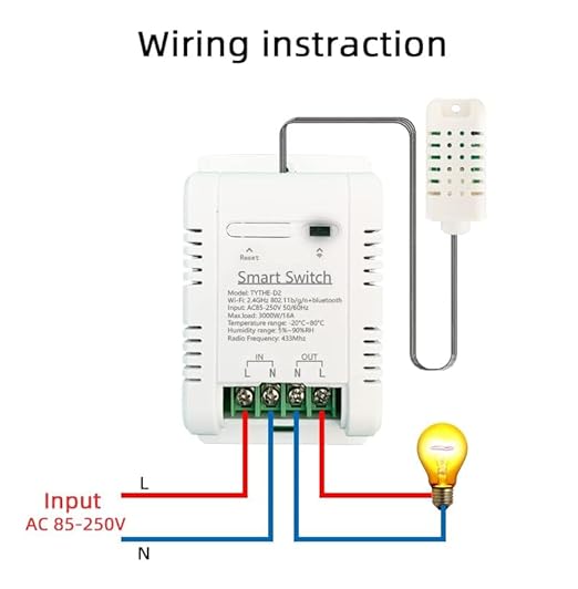 Tuya Smart WiFi 16A Temperature Humidity Switch Sensor Module with Energy Consumption Monitoring, APP Bluetooth Wireless Remote Control,Works with Alexa Google Home (Temperature Humidity)