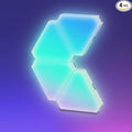 Amailtom Triangle Light 4 LED Panels for Expansion Only, Triangle Lights for Wall Dreamcolor Gaming Room Lights Decor, Smart LED Wall Light Music Sync for Gaming Setup (No Controller/Remote)