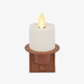 Luminara Flameless Candle Nightlight w/Dusk to Dawn Light Dark Auto Sensor, Baked Clay Wall Plug Indoor Night LED Light w/Real-Flame Effect Technology, Bathroom Bedroom Hallway, No Remote Needed
