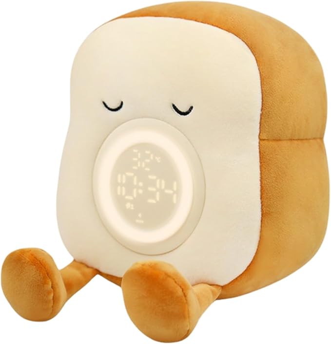 Toast - Bread LED Alarm Clocks,Multifunctional Dimmable Bedside Lamp, Home Decorations for Kids Teens Room Decor Desk Accessories