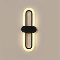 Bedroom Bedside Modern Minimalist Living Room Background Wall Led Three-Color Light-Changing Wall Lamp Simple Aisle Balcony Lamp(Black,Nature(3500-5500K))