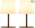EZVALO Outdoor Cordless Table Lamp, IP65 Waterproof 4500mAh Rechargeble Shower Lamp, Dimmable Touch Lamp, LED Night Light Lamp for Bathroom Patio Camping Restaurant Home 2 Pack(Black)