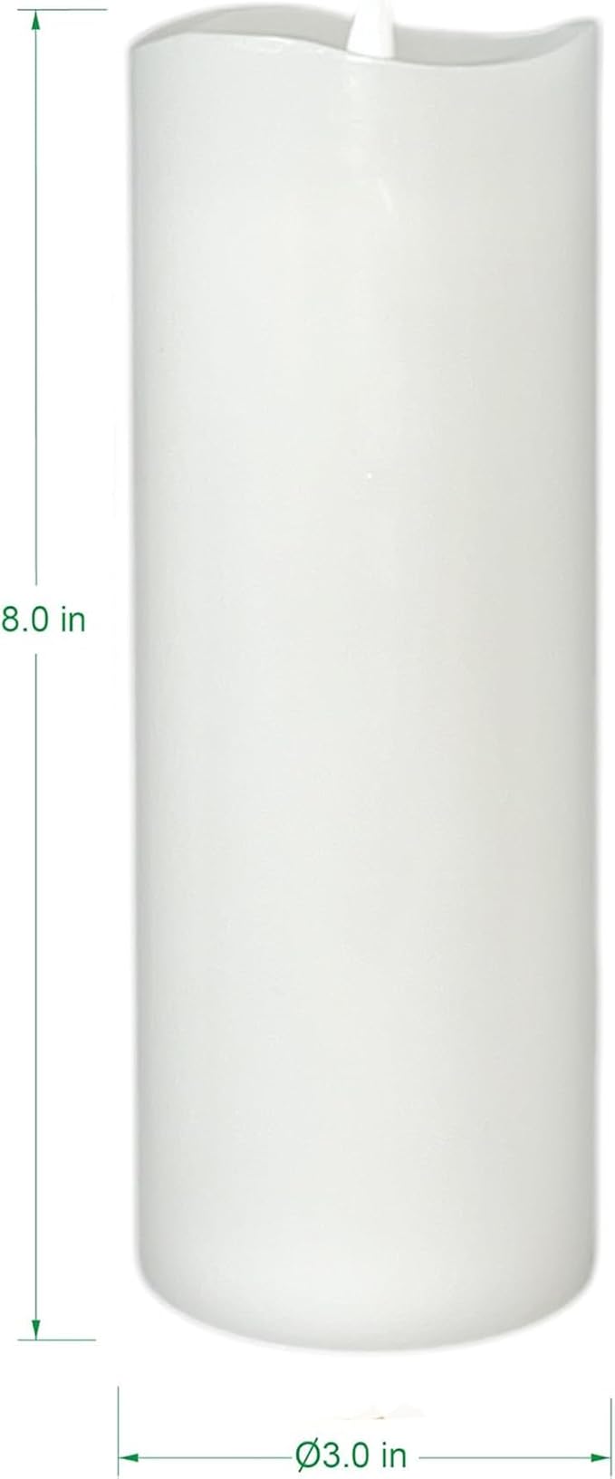 Stonebriar 3 Count White Real Wax 3x8 Flameless LED Pillar Candles with Remote and Timer