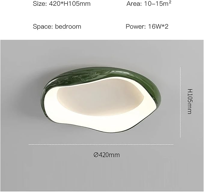 Modern Bedroom Ceiling Light Minimalist Interior Intelligent Lamp Living Room Bar Counter Home Decoration Lighting Fixture Contemporary(Green-42cm)