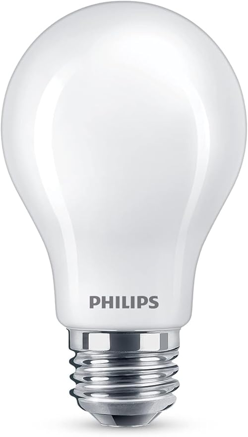 PHILIPS LED 40W A19 8-Pack Ultra Definition Daylight (5000K) 450 Lumen (5W = 40W) Dimmable Frosted Flicker-Free Light Bulbs