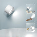 LED Wall Sconce, Wall Mounted Lamp with Rechargeable Battery Operated 3 Color Temperature & 3 Brightness Level 360°Rotate Magnetic Ball, Cordless Wall Light for Reading Bedside-White