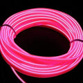 El Wire Neon Light Car Interior LED Lights, Ambient Lighting Kits for Xmas Halloween Christmas Car Decoration(5m/16ft, Pink)