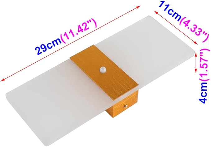 LED Motion Sensor Wall Lamp Security Light 12W SMD 2835 Acrylic Up/Down Wall Sconce Light Motion Activated Porch Lamp Fixture Modern Lighting for Stairway Patio Aisle Brushed Golden 3000K