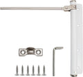 BokWin Automatic Door Closer for Home, Safety Spring Door Closers Adjustable Self Closing Device, Easy to Install with Arm, Screw, Wrench for 5kg (1 Pack, White)