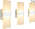 ChangM LED Wall Sconce Modern Wall Light Lamps 12W Warm White Up and Down Indoor Acrylic Lighting Fixture for Living Room Bedroom Hallway Conservatory Home Room Decor Not Dimmable No Plug(3 Pack)